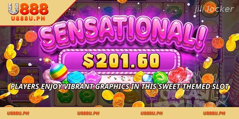 Players enjoy vibrant graphics in this sweet-themed slot