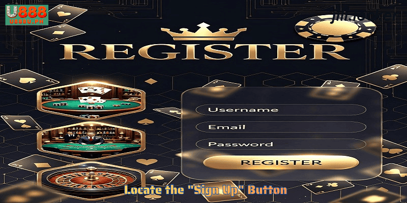 Locate the “Sign Up” Button